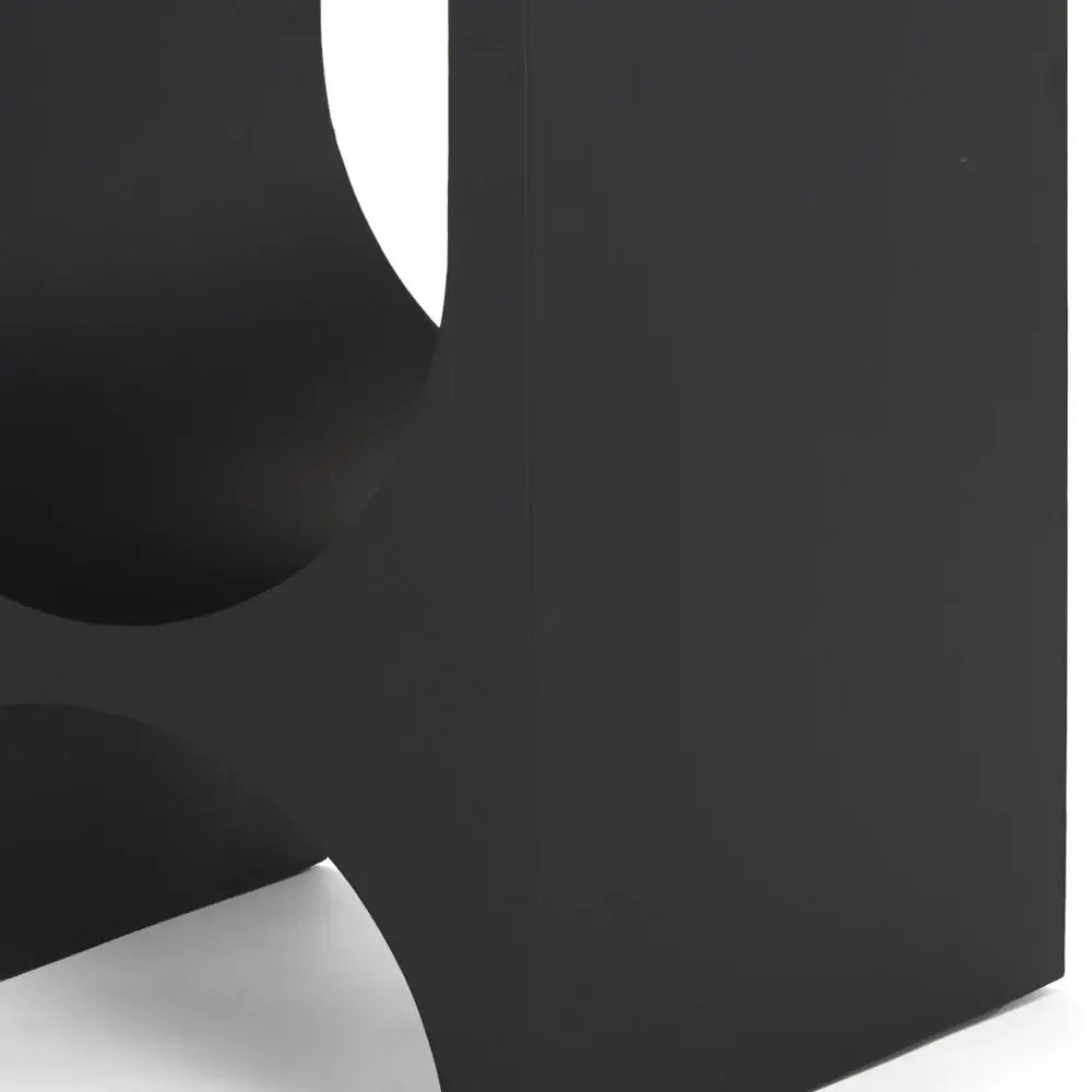 22" Black Iron Square Sled End Table - Homeroots - Flyclothing LLC