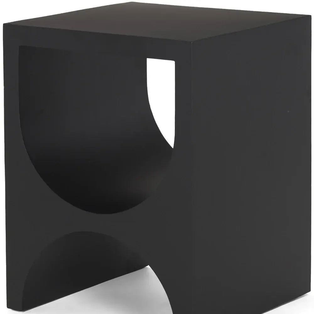 22" Black Iron Square Sled End Table - Homeroots - Flyclothing LLC