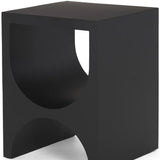 22" Black Iron Square Sled End Table - Homeroots - Flyclothing LLC