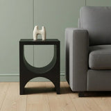 22" Black Iron Square Sled End Table - Homeroots - Flyclothing LLC
