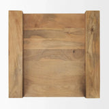 23" Natural Distressed Solid Wood Sled End Table - Homeroots - Flyclothing LLC