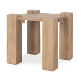 22" Natural Distressed Solid Wood Square End Table - Homeroots - Flyclothing LLC