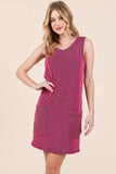 BOMBOM Rib Knit Tank Dress - Trendsi