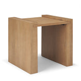 22" Natural Solid Wood Square Sled End Table - Homeroots - Flyclothing LLC