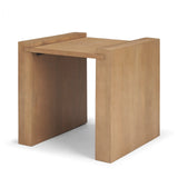 22" Natural Solid Wood Square Sled End Table - Homeroots - Flyclothing LLC