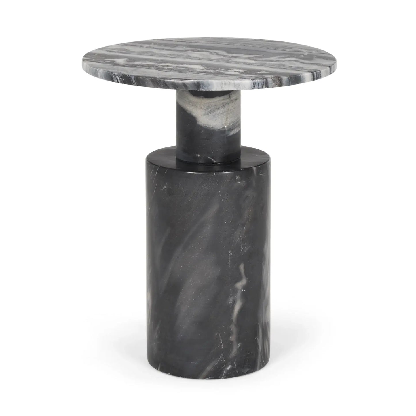 16" Gray Stone and Wood Tray Table - Homeroots - Flyclothing LLC