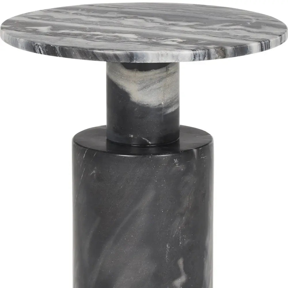 16" Gray Stone and Wood Tray Table - Homeroots - Flyclothing LLC