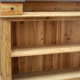 71" Silver and Natural Metal and Solid Wood Rectangular Bar - HomeRoots - Flyclothing LLC