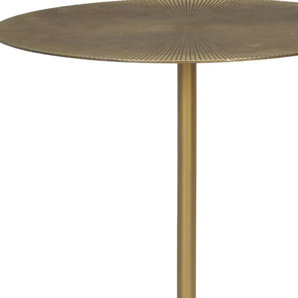 15" Gold and White Iron and Wood Tray Table - Homeroots - Flyclothing LLC