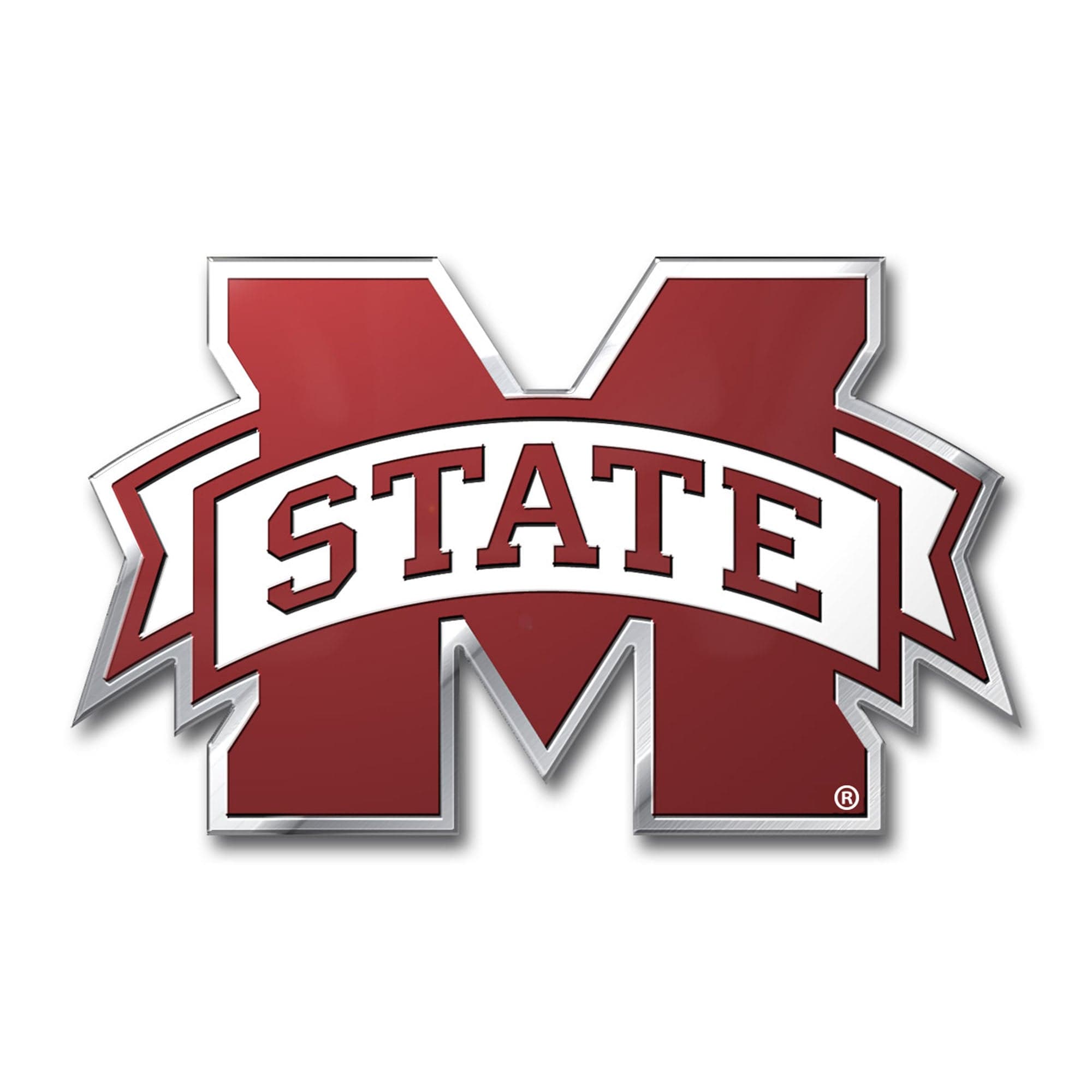 Mississippi State Bulldogs Heavy Duty Aluminum Embossed Color Emblem