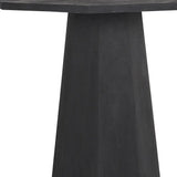 30" Black Solid Wood Hexagonal Pedestal End Table - Homeroots - Flyclothing LLC