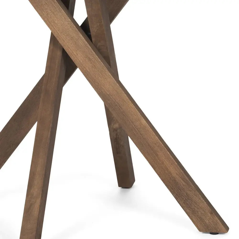 32" Brown Solid Wood and Wood Tray Table - Homeroots - Flyclothing LLC