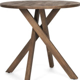 32" Brown Solid Wood and Wood Tray Table - Homeroots - Flyclothing LLC