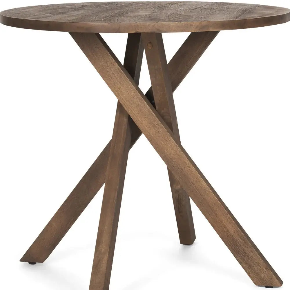 32" Brown Solid Wood and Wood Tray Table - Homeroots - Flyclothing LLC