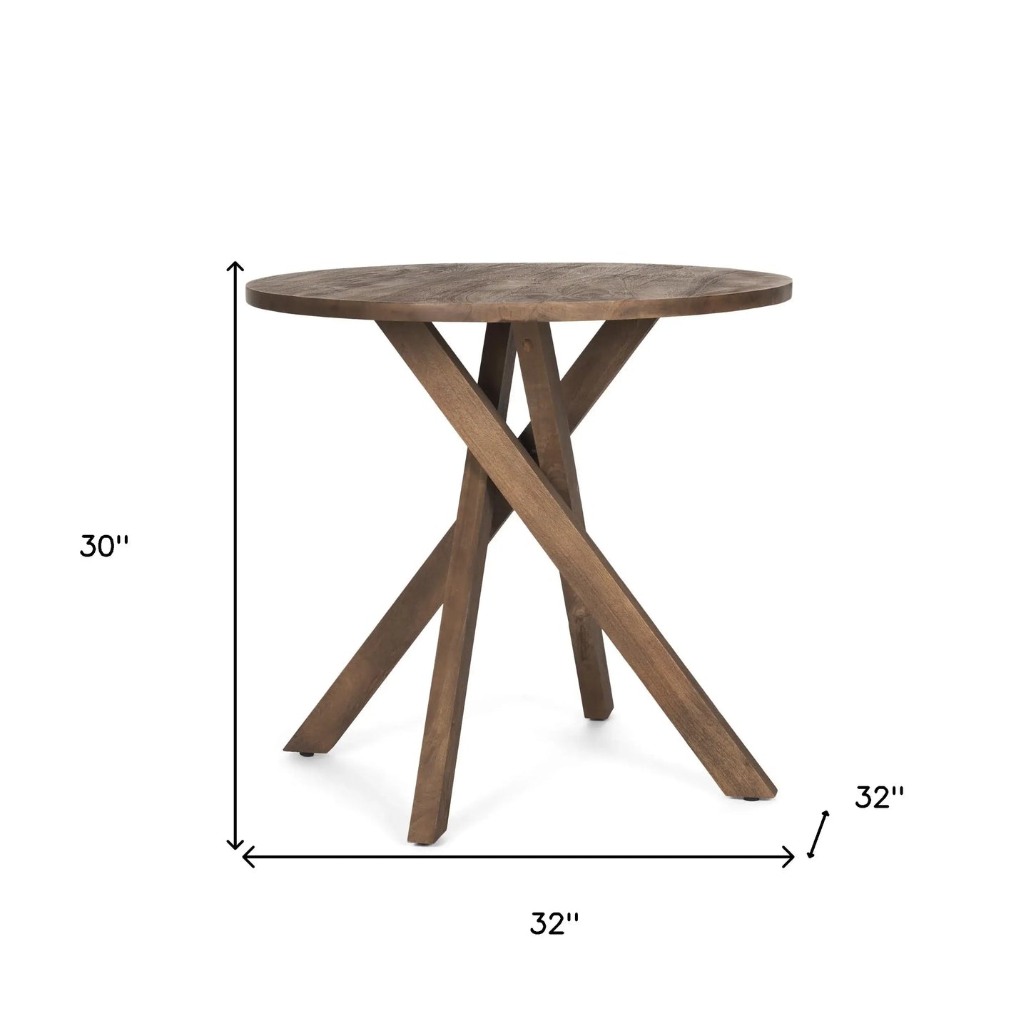 32" Brown Solid Wood and Wood Tray Table - Homeroots - Flyclothing LLC