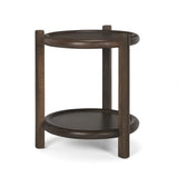 24" Dark Brown Solid Wood Tray Table - Homeroots - Flyclothing LLC
