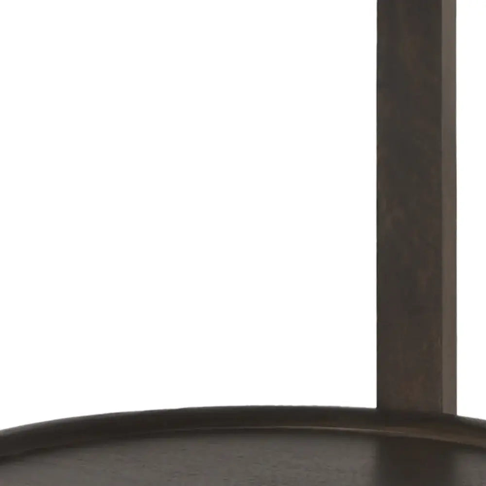 24" Dark Brown Solid Wood Tray Table - Homeroots - Flyclothing LLC