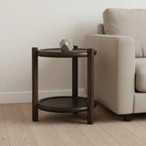 24" Dark Brown Solid Wood Tray Table - Homeroots - Flyclothing LLC