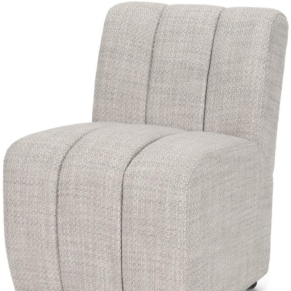 Gray And Black Upholstered Fabric Dining Side Chair With Wheels - Homeroots - Flyclothing LLC