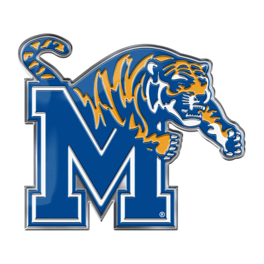 Memphis Tigers Heavy Duty Aluminum Embossed Color Emblem - Memphis