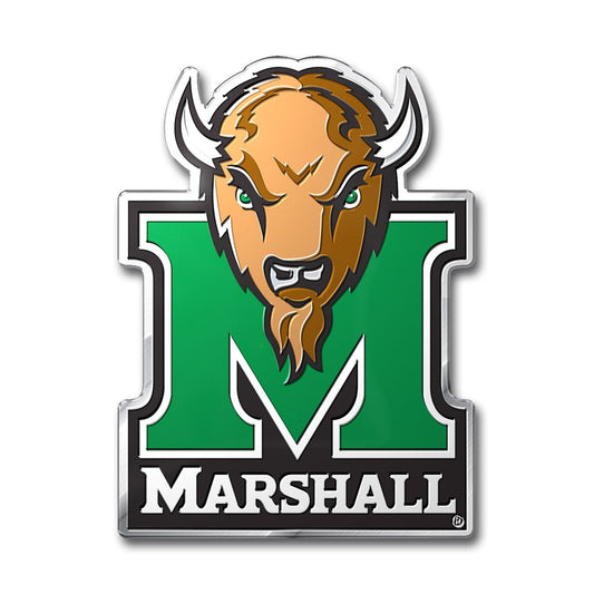 Marshall Thundering Herd Heavy Duty Aluminum Embossed Color Emblem - Marshall