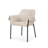 Gray And Black Upholstered Fabric Dining Arm Chair - Homeroots - Flyclothing LLC