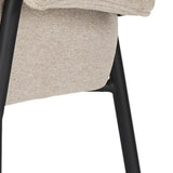 Gray And Black Upholstered Fabric Dining Arm Chair - Homeroots - Flyclothing LLC