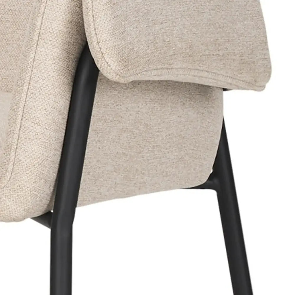 Gray And Black Upholstered Fabric Dining Arm Chair - Homeroots - Flyclothing LLC