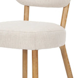 Beige Upholstered Fabric Open Back Dining Side Chair - Homeroots - Flyclothing LLC