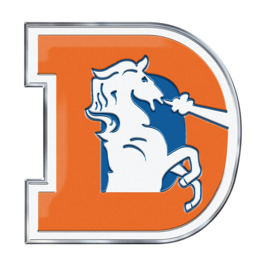 Denver Broncos Heavy Duty Aluminum Embossed Color Emblem - Alternate - Denver Broncos