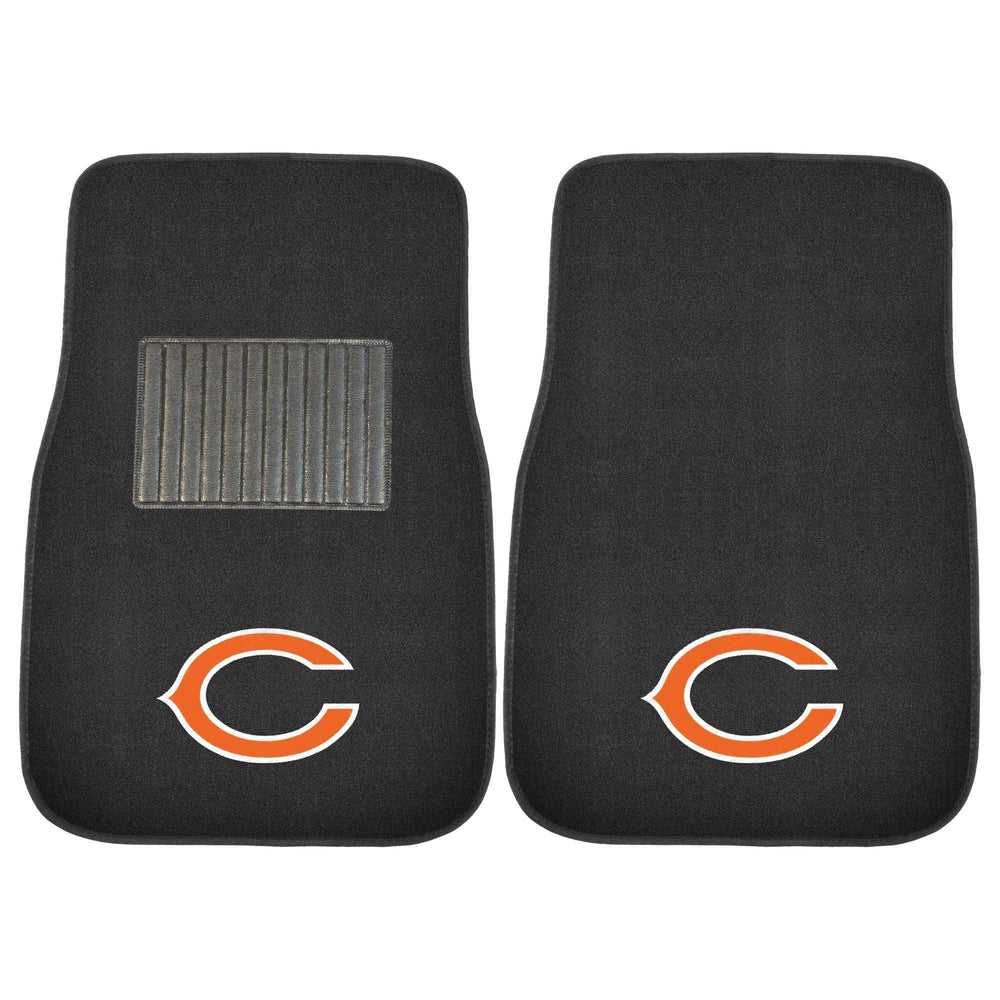 NFL - Chicago Bears 2-pc Embroidered Car Mat Set - Logo Brands - Flyclothing LLC