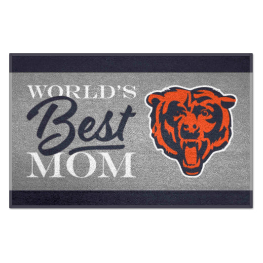 NFL - Chicago Bears Starter Mat - World's Best Mom - Logo Brands - Flyclothing LLC