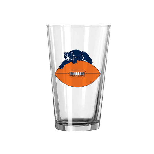 Chicago Bears 16oz Retro Pint Glass - Logo Brands - Flyclothing LLC