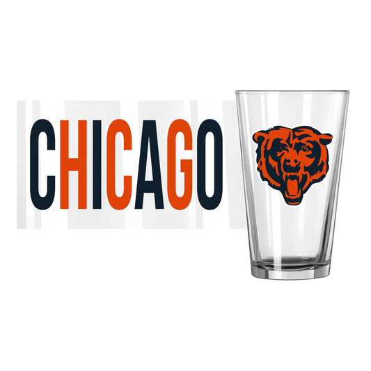Chicago Bears 16oz Overtime Pint Glass - Logo Brands - Flyclothing LLC