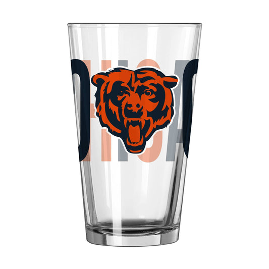 Chicago Bears 16oz Overtime Pint Glass - Logo Brands - Flyclothing LLC