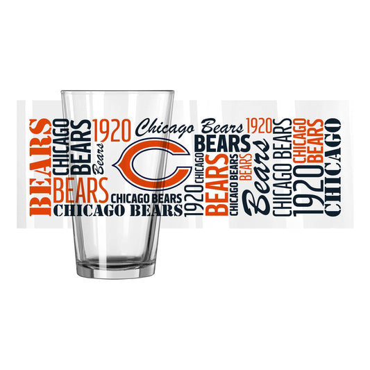 Chicago Bears 16oz Spirit Pint Glass - Logo Brands - Flyclothing LLC