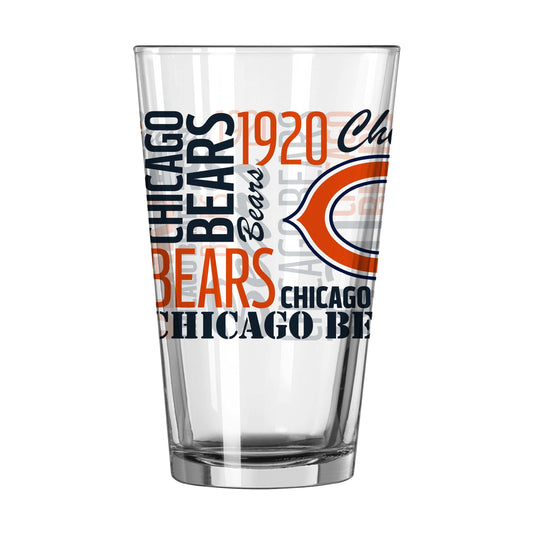 Chicago Bears 16oz Spirit Pint Glass - Logo Brands - Flyclothing LLC