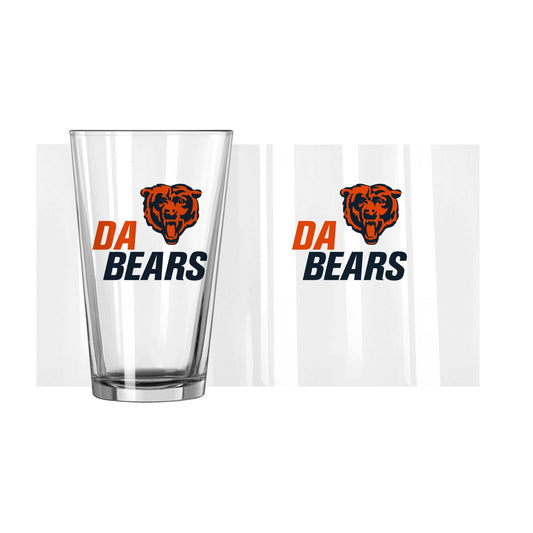 Chicago Bears 16oz Slogan Pint Glass - Logo Brands - Flyclothing LLC