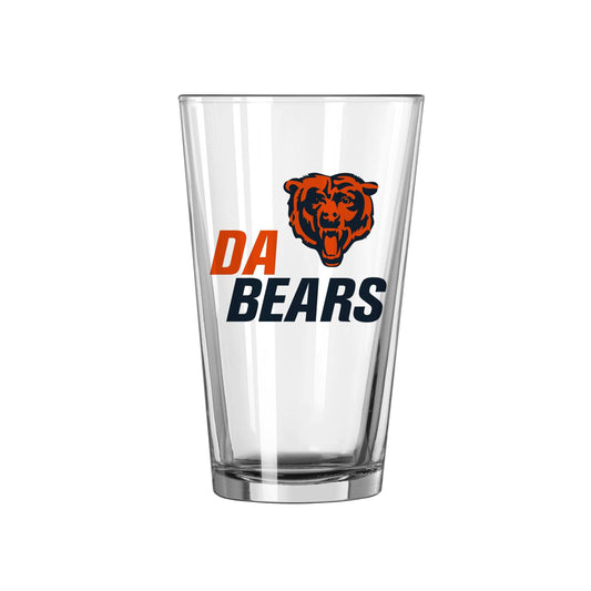 Chicago Bears 16oz Slogan Pint Glass - Logo Brands - Flyclothing LLC