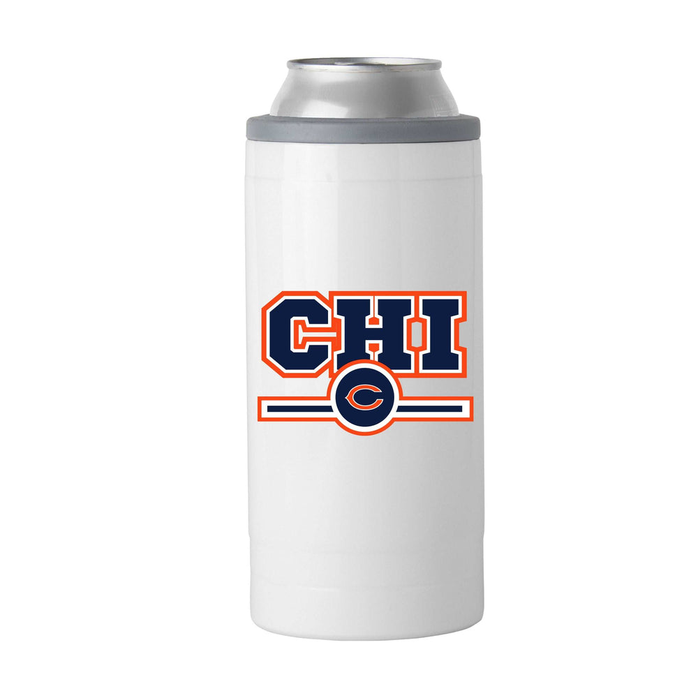 Chicago Bears Letterman 12 oz Slim Can Coolie - Logo Brands - Flyclothing LLC