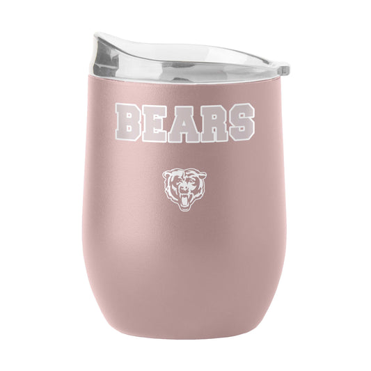 Chicago Bears 16oz Stencil Powder Coat Curved Beverage - Logo Brands - Flyclothing LLC