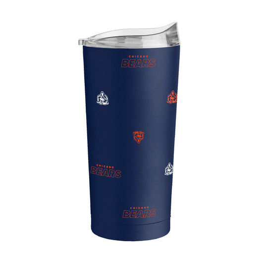 Chicago Bears 20oz Step And Repeat Powder Coat Tumbler - Logo Brands - Flyclothing LLC