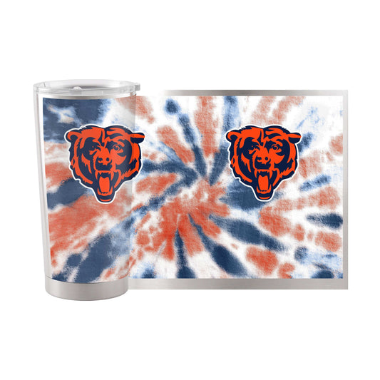 Chicago Bears 20oz Tie Dye Stainless Steel Tumbler - Logo Brands - Flyclothing LLC