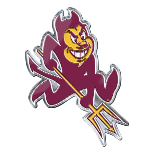 Arizona State Sun Devils Heavy Duty Aluminum Embossed Color Emblem - Alternate - Arizona State