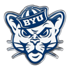 BYU Cougars Heavy Duty Aluminum Embossed Color Emblem - Alternate - BYU
