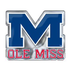 Ole Miss Rebels Heavy Duty Aluminum Embossed Color Emblem - Alternate - Ole Miss
