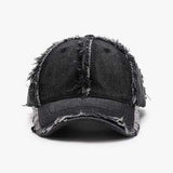 Raw Hem Cotton Baseball Cap - Trendsi - Flyclothing LLC