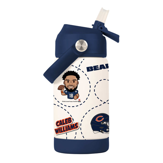 Chicago Bears Caleb Williams Caricature 12oz SS Kids Bottle - Logo Brands - Flyclothing LLC