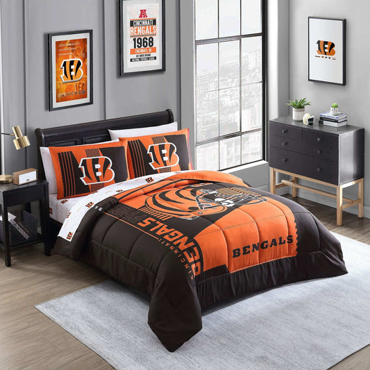 Cincinnati Bengals Status Bed In A Bag Queen - Logo Brands - Flyclothing LLC