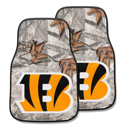 NFL - Cincinnati Bengals 2-pc Carpet Car Mat Set - Logo Brands - Flyclothing LLC